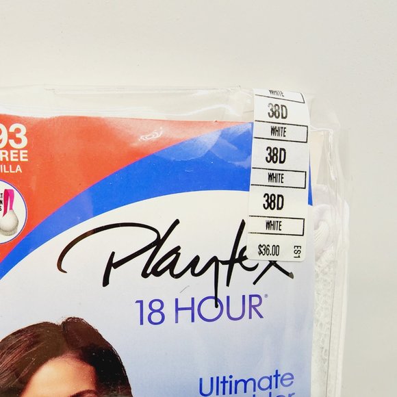 Playtex 18 Hour Tagless Bra - 38D - Wireless - Ultimate Shoulder Comfort - NWT - Picture 4 of 8